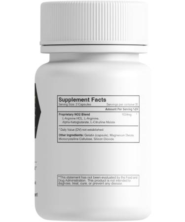 Bulk Essentials Nitric Oxide Capsules - 60 Caps | Boost Energy & Performance | 30 Servings - International Shipping Available - Buy Online on GoSupps.com