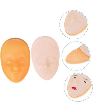  Didiseaon Didiseaon 2Pcs Eyebrow Base Fake Skin Head Eyebrow Eyeline Lip Model Pad For Practice Training Skin Makeup Practical Head Silica Gel 5D Human Body Skin - Buy Online on GoSupps.com