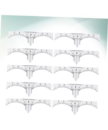 FOMIYES Scale Ruler 10pcs Set Eyebrow Stencil Makeup Gadgets Eyebrow Guide Measure Tool Template Disposable Eyebrow Tools - Buy Online on GoSupps.com