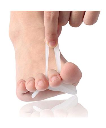 Pedimend 3 Pairs Under Toe Support Straightener Corrector - Silicone Gel Orthotics Pads for Hammer Claw Crooked Mallet Toes, Bunion Corns, and Blisters - Foot Care (White) - Buy Online on GoSupps.com