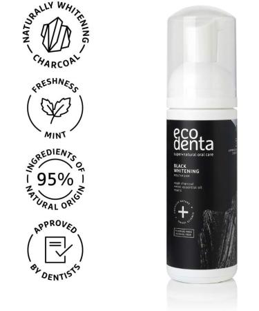 Ecodenta Black Charcoal Whitening Mouthwash Mouthwash 150ml - Buy Online on GoSupps.com