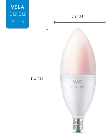 WiZ Connected Color 60W Candle B11 Smart WiFi Light Bulb  16 Million Colors  Compatible with Alexa and Google Home Assistant  No Hub Required  1 Bulb Candle Color 1 Count (Pack of 1) - Buy Online on GoSupps.com