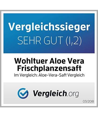 Wohltuer Fresh Aloe Vera plant juice in organic quality 100% direct juice in glass bottle 1l - Buy Online on GoSupps.com