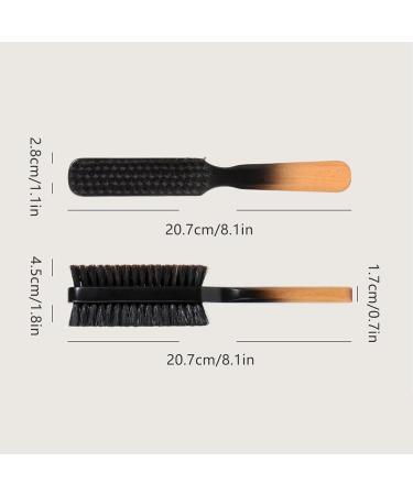 Boar Bristle Nylon Brush | Slick Hair Styling Double-Sided Mustache Brush With Wood Handle | Hairstyle Brush Beard Care For Home Travel Camping Business Trip Vacation - Buy Online on GoSupps.com