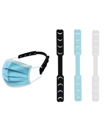 Ulalaza 5-part ear protection hooks with adjustable and flexible strap extender anti-gneineing EAR Protector Face Buckles K02-Mixing Color