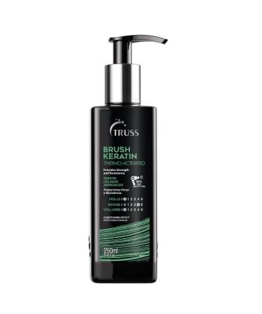 TRUSS Brush - Intensive Leave-in Hair Repair Treatment for Damaged Hair - Heat Activated with Keratin & Collagen Amino Acid Proteins - Thermal Protector That Controls Frizz  Restores Shine & Strength