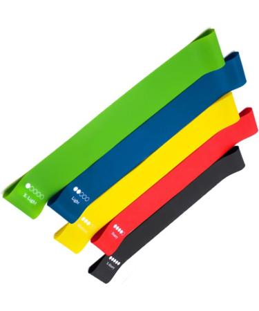 Meiliyizu 5Pcs Resistance Loop Exercise Band For Working Out Stretching Elastic Workout Band Fitness Band For Stretching Yellow - Buy Online on GoSupps.com