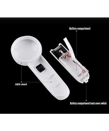 Magnifying Glasses Educational Hobby Magnifiers 5 Times Hand-Held Magnifying Glass with Light Led Light Source Comfortable Anniversary - Buy Online on GoSupps.com