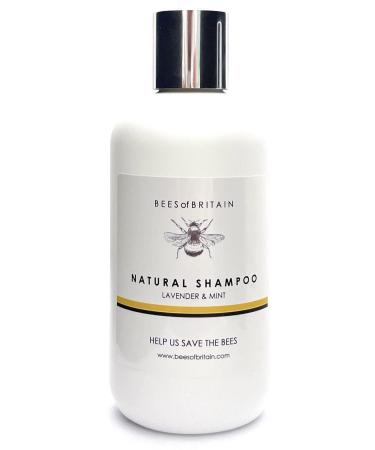 99% Natural SHAMPOO - ALOE VERA LAVENDER & MINT - 250 ml - BEES of BRITAIN - Sulphate Free Paraben Free Silicone Free. We Donate 5% of Profits to Help Save Bees and Pollinators.