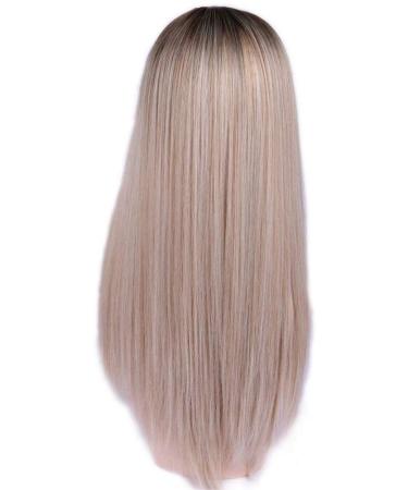 26 Ashblond Synthetic Wig for Women | High Density Ombre Brown Long Straight Hair | Includes Wig Cap | Natural Look - Buy Online on GoSupps.com