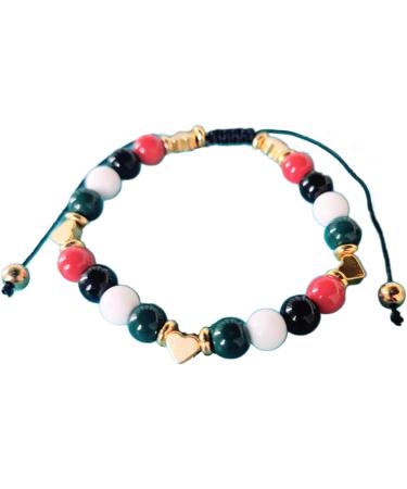 Oralgo Adjustable Woven Bracelet with National Flag - Colorful Pearls for Peace Supporters | Hand Chain for Peace Fans - Buy Online on GoSupps.com