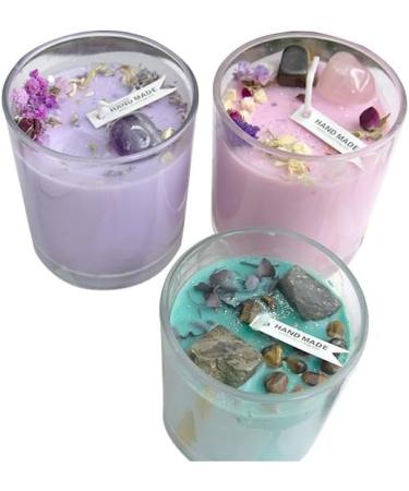 Healing Crystals Candle | Reiki Charged Manifestation Candle with Crystals | Scented Quartz Candle in Luxury Gift Box | Shop Internationally - Buy Online on GoSupps.com