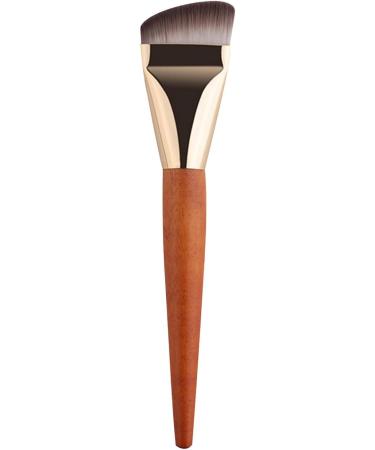 Foundation Blending Brush Wooden Handle Cream Makeup Brush Professional Contour Brush Face Makeup Tool for Foundation Cream & Powder Makeup - Buy Online on GoSupps.com