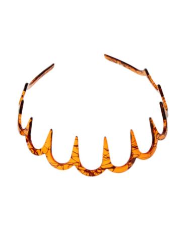 Sourcingmap Women's Brown Plastic Wavy Headband - 11cm Hairband for Stylish Looks | International Shipping Available - Buy Online on GoSupps.com