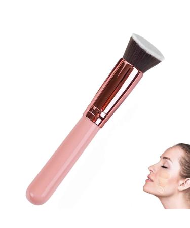 Olakin make-up brush foundation brush make-up brush cosmetic brush flat cosmetic brush ideal for creamy powdery or liquid foundation (rose gold)