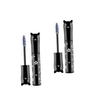 minkissy 2 Pieces Mascara Colorful Mascara Purple Smudgeproof Eyelashes Curling Eyelashes Thick s grower Size 1 photo 1