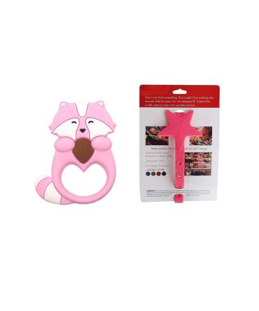 Teething Rings for Babies Bpa Free - Silicone Teething Toys Easy to Hold Soft Flexible Highly Effective Teething Ring Pink