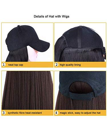 Lanbowo Light Brown Baseball Cap with Short Hair Wigs - Stylish Synthetic Bob Hat for Women | Summer Essentials - Buy Online on GoSupps.com