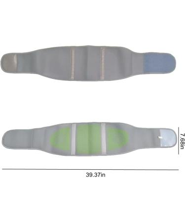 Lumbar Support Back Brace with Self-Heating Wormwood - Gray Waist Belt for Men & Women - Buy Online on GoSupps.com