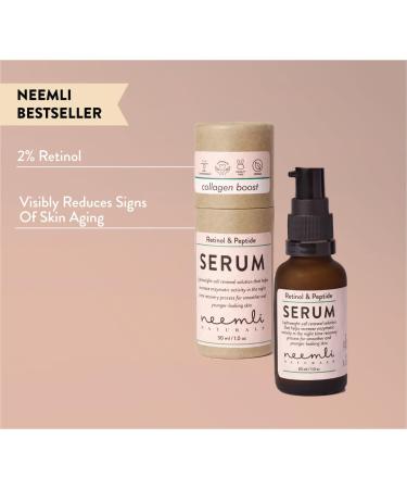 Neemli Naturals Retinol & Peptide Serum - Lightweight Renewal for Smooth Even-Toned Skin | Anti-Aging Solution - 30ml - Buy Online on GoSupps.com