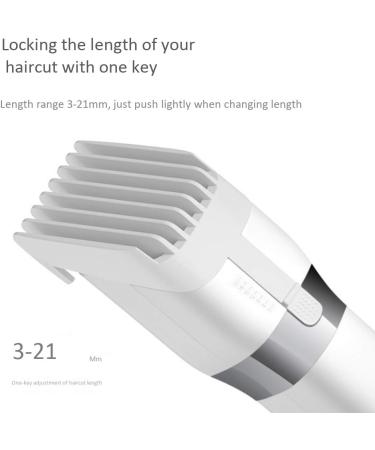 Electric Hair Clipper - USB Fast Charge Ceramic Hair Clipper for Men - White | International Shipping - Buy Online on GoSupps.com