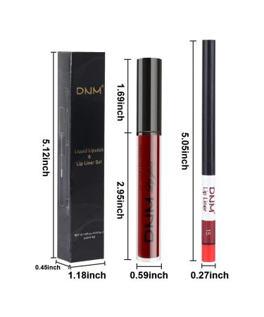 Dark Red Maroon Matte Lipstick and Lip Liner Set for Women - Long Lasting Waterproof Formula - 0.21 Fl Oz (Pack of 1) - Buy Online on GoSupps.com