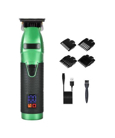 Pro Hair Clipper Body Hair Finishing Electric Hair Clipper High-Power Hair Clipper Razor(Green and Black)