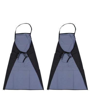 FRCOLOR 2pcs Hairdressing Apron Aprons Painting Black Sarong Salon Apron Hair Stylist Apron Farmhouse Kitchen Apron Haircut Black Shawl Hair Cutting Smock Polyester Work Clothing Hair Dye