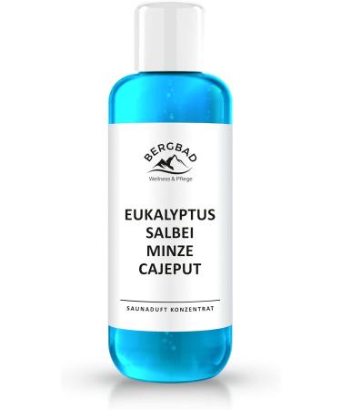 Bergbad 250ml Sauna Infusion - Eucalyptus Mint Sage Cajeput | Soothing & Refreshing Natural Essential Oils for Your Sauna - Buy Online on GoSupps.com