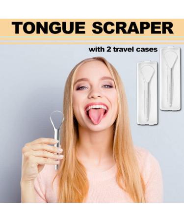 KN FLAX Tongue Scraper 2 Pack - Medical Grade, BPA Free Metal Tongue Cleaner for Adults and Kids - Reduce Bad Breath, Maintain Oral Care - Easy to Use, Non-Synthetic Handle - Buy Online on GoSupps.com
