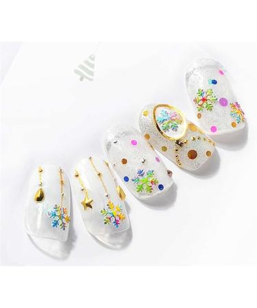 Nail Art Sequins Manicures Mixed Nail Accessories Nail Art Decoration Christmas Snowflake Design Glitter Sequins(01) - Buy Online on GoSupps.com