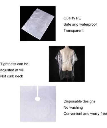 TMISHION 50pcs Disposable Haircut Capes - Waterproof Barber Gowns for Hair Cutting & Dyeing - Buy Online on GoSupps.com