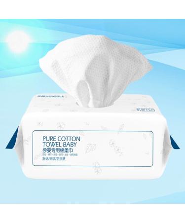 Milisten 80pcs Soft Dry Wipe Disposable Face Towel for Sensitive Skin - White - Buy Online on GoSupps.com