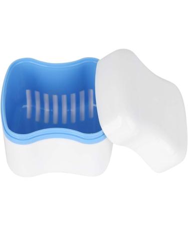 Verdant Touch False Teeth Storage Case | Sky Blue Denture Box with Filter Screen for Dental Appliances - Buy Online on GoSupps.com