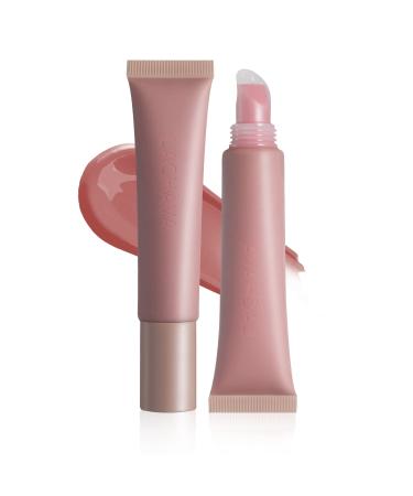 ChatToB Hydrating Lip Gloss  Plumping and Moisturizing Color Lip Gloss Lip Glaze  Long-Wearing Lip Gloss with Natural Shine Effect  12.5g/0.44 oz (06) 06 lowkey pink