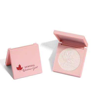Serseul Glossy Glitter Highlighter Makeup Palette with Mirror - White Champagne 01 - Buy Online on GoSupps.com