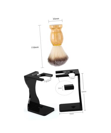4-Piece Men's Grooming Kit - Portable Shaving Set with Cream Brush & Wood Shaving Cup - Buy Online on GoSupps.com