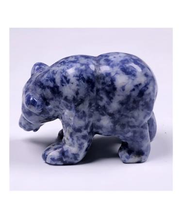 Natural Crystal 1PC Natural Lapis Lazuli Carved Lovely Polar Bear Home Decor Power Stone Crystal Home Collections