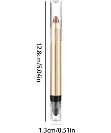 Eye Shadow Stick | 2 in 1 Glitter Shimmer Eye Shadow with Sponge Makeup Head Eye Shadow Stick Makeup Tool Glitter Cream Eye Shadow Pencil for Home Travel 03 - Buy Online on GoSupps.com