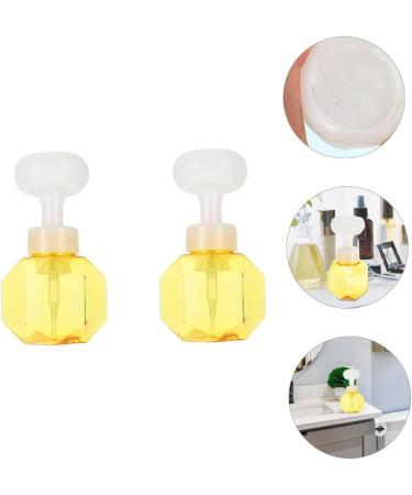 Fomiyes 4-Piece Flower Bubble Bottle Set | Mini Plastic Containers & Foam Soap Dispenser | Transparent 9.7x9.7x16.3cm - Ideal for Home & Travel - Buy Online on GoSupps.com