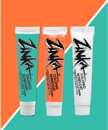 Zinka Team Face Paint And Sun Block - Miami - Orange/Teal/White