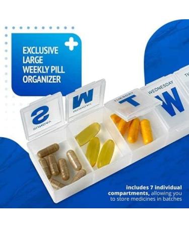 7-Day Pill Organizer Box for Vitamins & Medicine | Clear Case Holder - Best for Travel & Daily Use - Buy Online on GoSupps.com