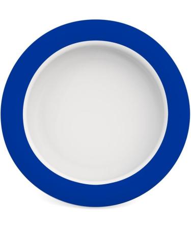 Ornamin 20 cm Blue Melamine Plate with Sloped Base (Model 902) | Non-Slip Plate Guard for Easy Eating - Buy Online on GoSupps.com