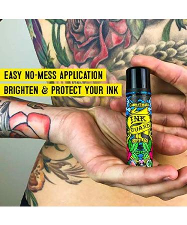 CannaSmack Ink Guard SPF 30 Tattoo Sunscreen & Fade Shield Stick | Hemp Seed Oil Infused - Protect, Brighten, Prevent Fading | Vitamin-Enriched, Cruelty Free - Buy Online on GoSupps.com