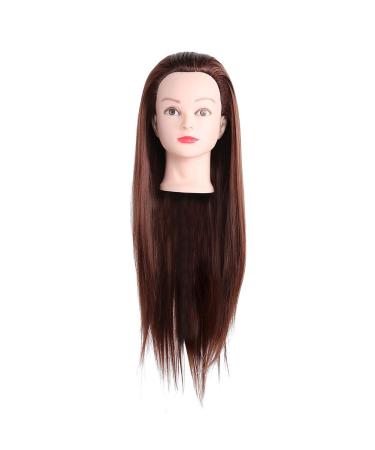 Shop window doll head hair styling training head hairdressing salon cosmetology hairdresser practice manager Show manure dolls Salon tools (brown)