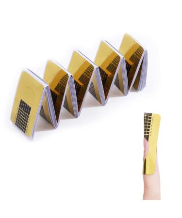 Menyiyds 200 Self-Adhesive Nail Templates - Gel Nail Extension & Styling Gold Templates for Perfect Designs - Buy Online on GoSupps.com