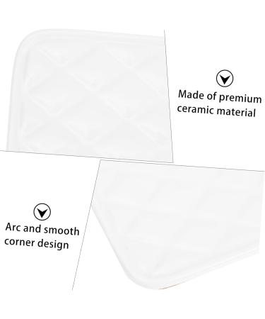  POPETPOP POPETPOP Nail Palette Nail Polish Holder Oil Painting Manicure Display Panels Non-Stick Paint Palettes White Cosmetic Multipurpose Ceramic - Buy Online on GoSupps.com