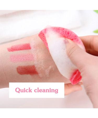 60 Pieces Compressed Face Sponges - Washable Cellulose Makeup Remover - Pink & White - 6 cm - Buy Online on GoSupps.com