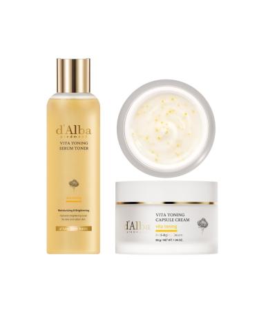 d'alba Piedmont White Truffle Vita Toning Serum Toner + Vita Toning Capsule Cream