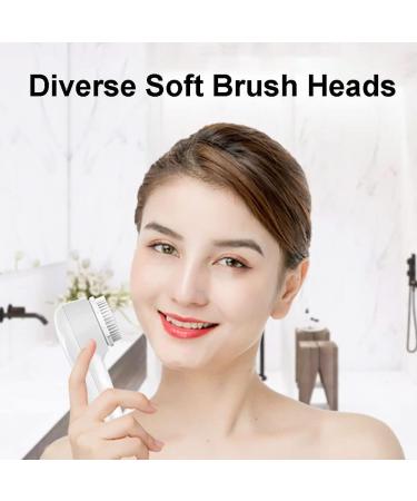 Electric Facial Cleansing Brush IPX7 Waterproof Facial Cleansing Tool With 7 Brush Heads USB Magnetic Charging Electric Facial Scrubber for Women - Buy Online on GoSupps.com